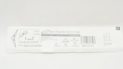 DPS 90301001 Bare Hypodermic Syringe 1ml